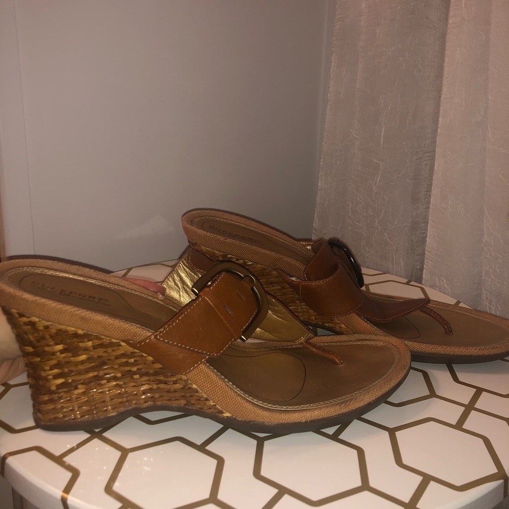 Brown Slip-on Wedges